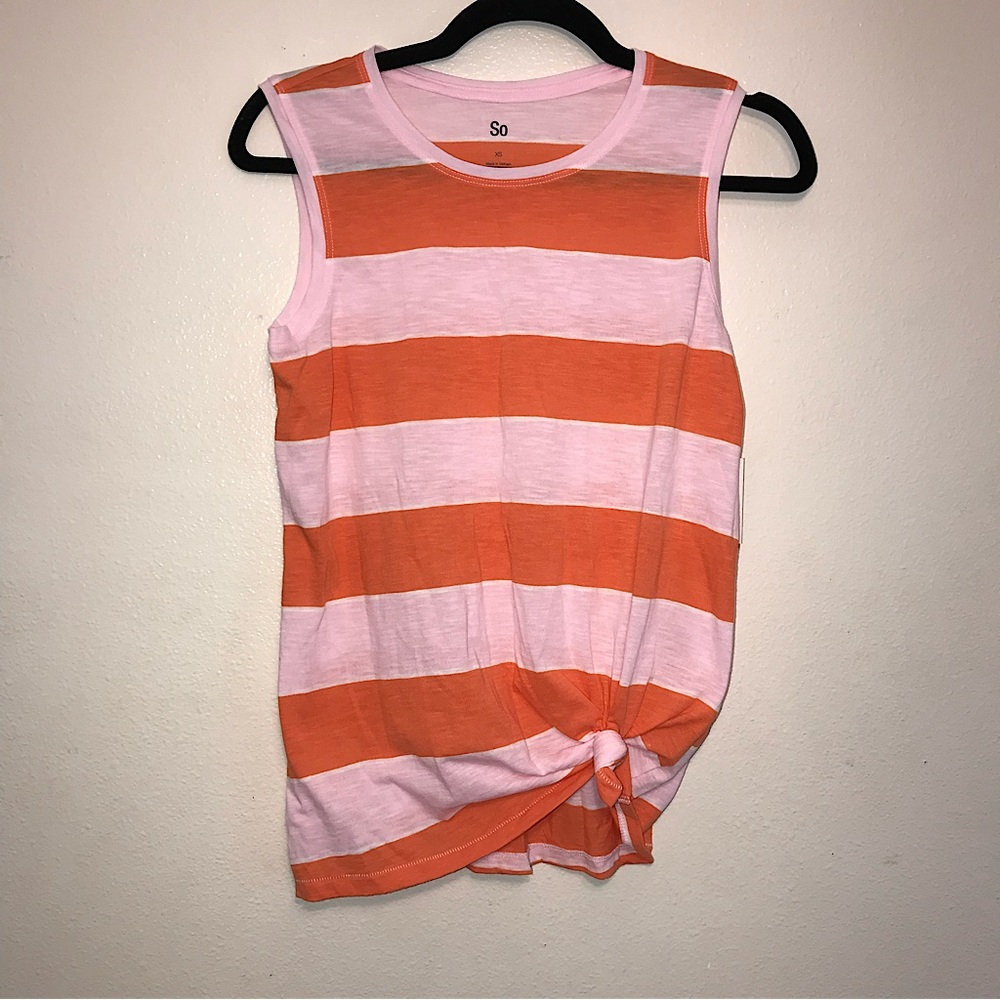 So NWT Stripe Muscle Tank X-Small